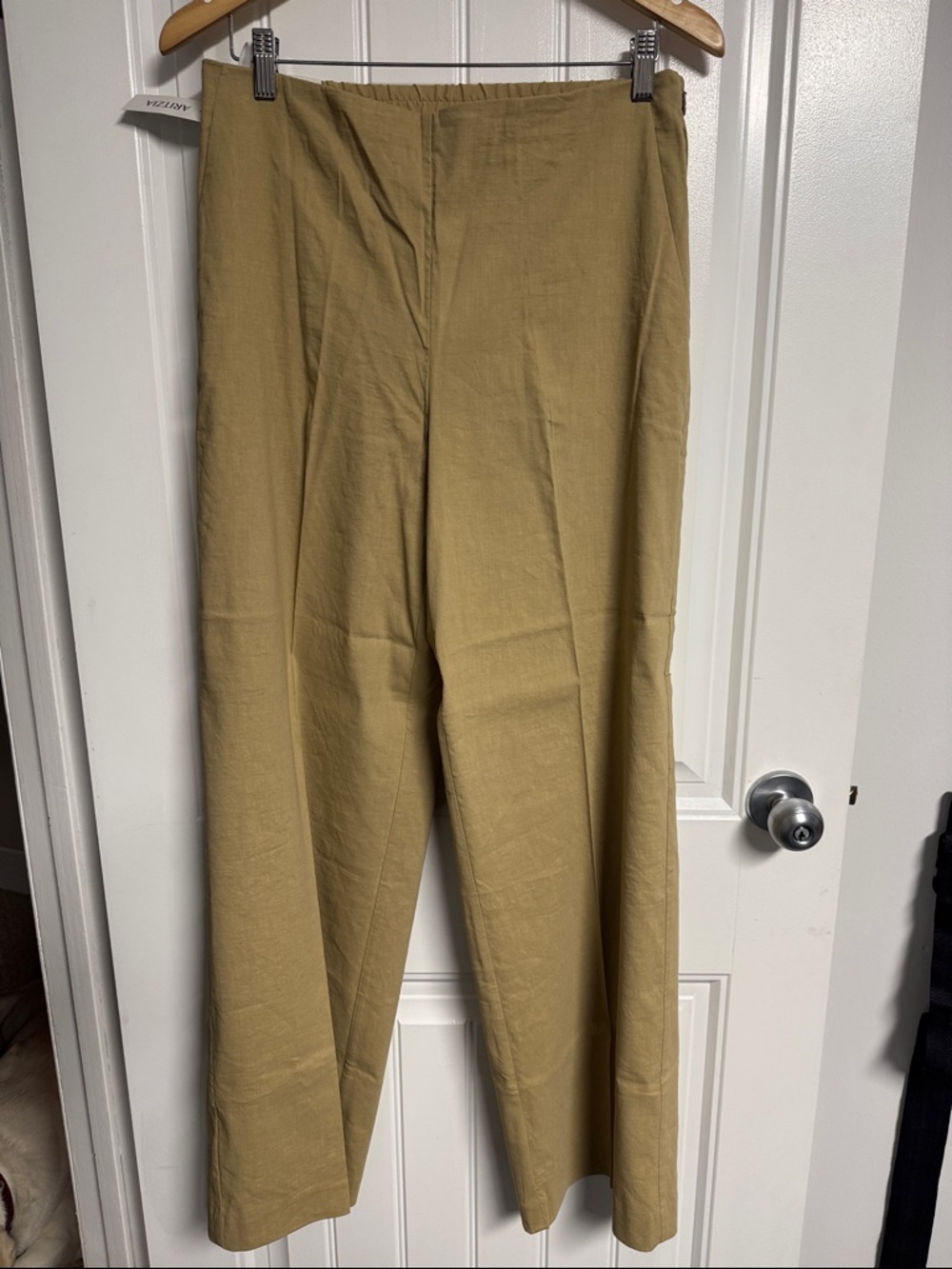 Aritzia Wide-Leg Chinos in Khaki